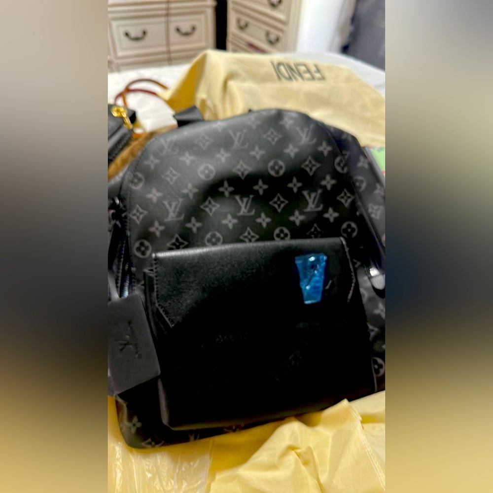 Big size black backpack